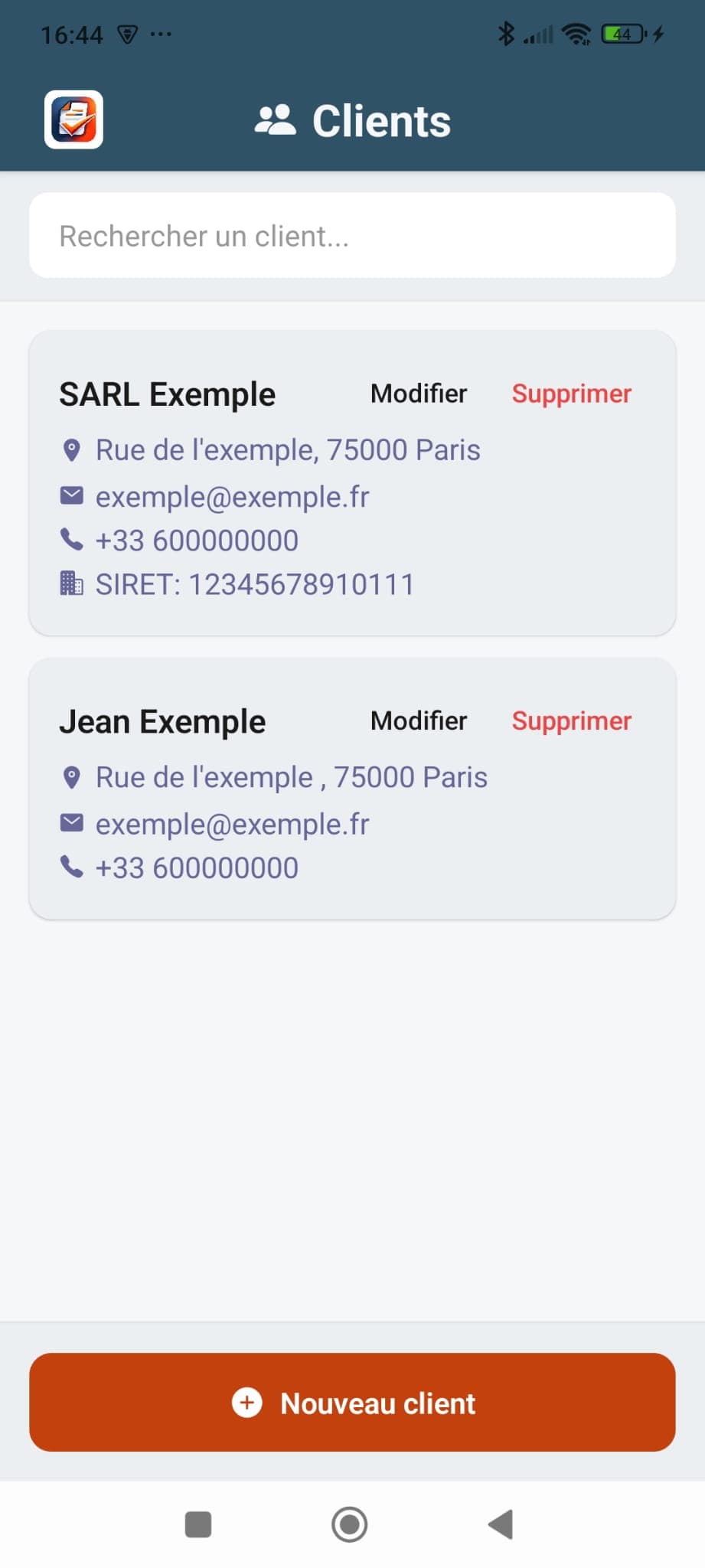 Paramètres de Devis Creator