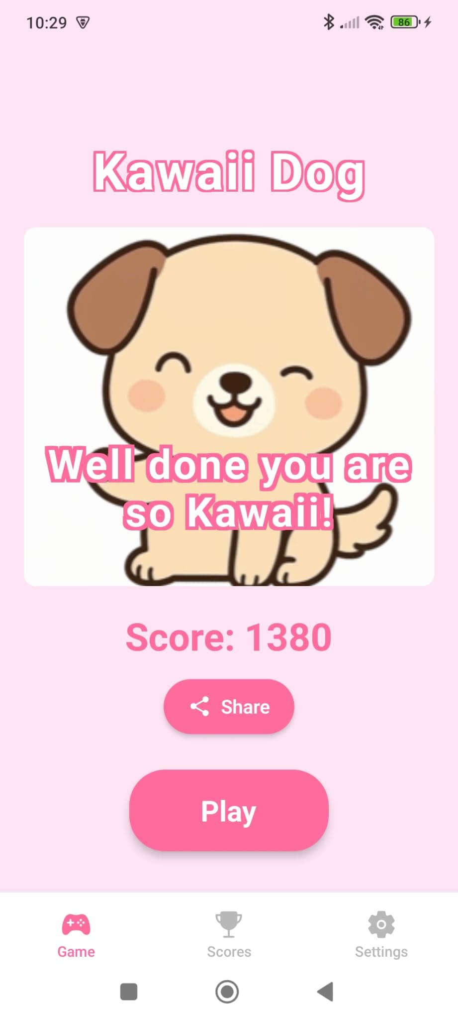 Kawaii Dog - Écran d'accueil