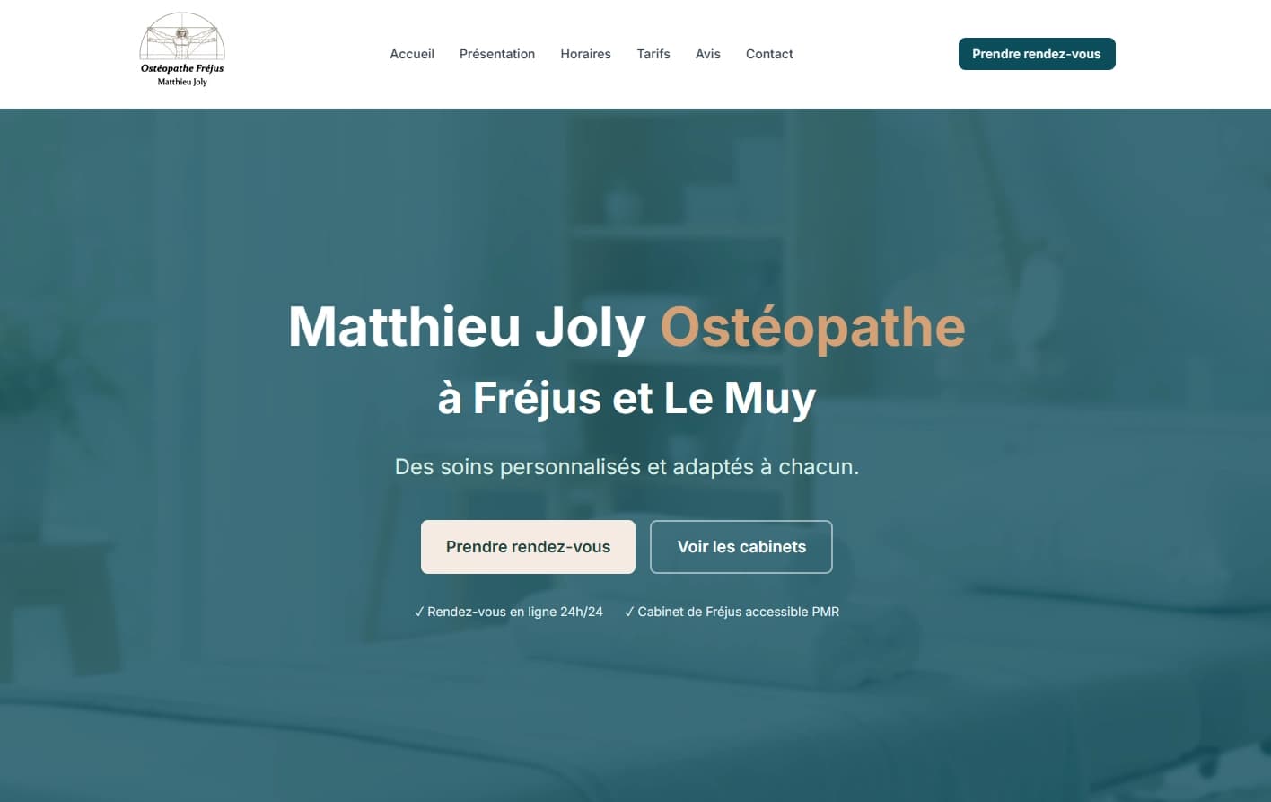Création du site Ostépathe Fréjus